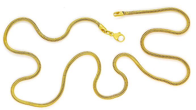 Foto 1 - Massive Schlangenkette 45cm lang 14K Gelbgold, K3276
