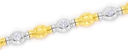 Foto 2 - Diamanten-Armband 0,62 ct Brillanten Gelbgold-Weißgold, S4546